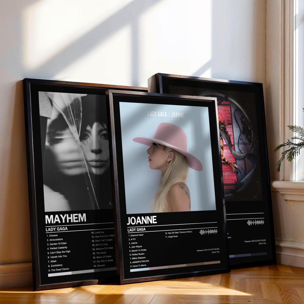Musical Instrument Painting - Poster Lady Gaga, couverture d'album musical,