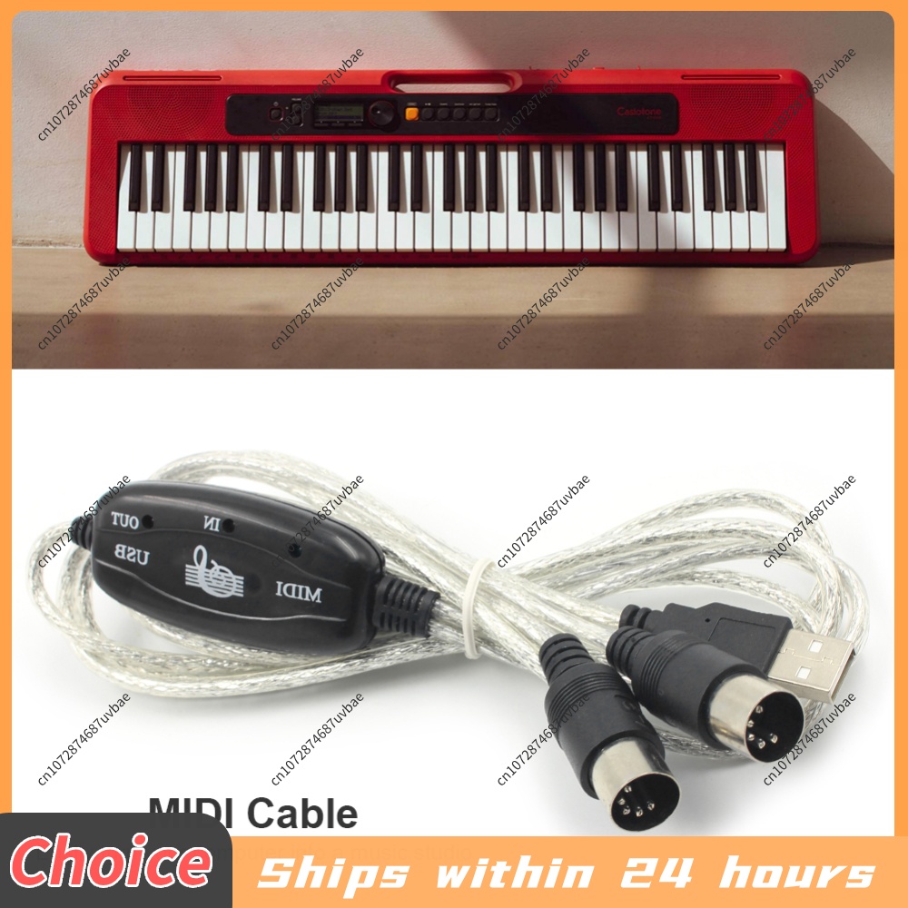 Musical Instrument Keyboard - Câble MIDI professionnel USB IN-OUT pour