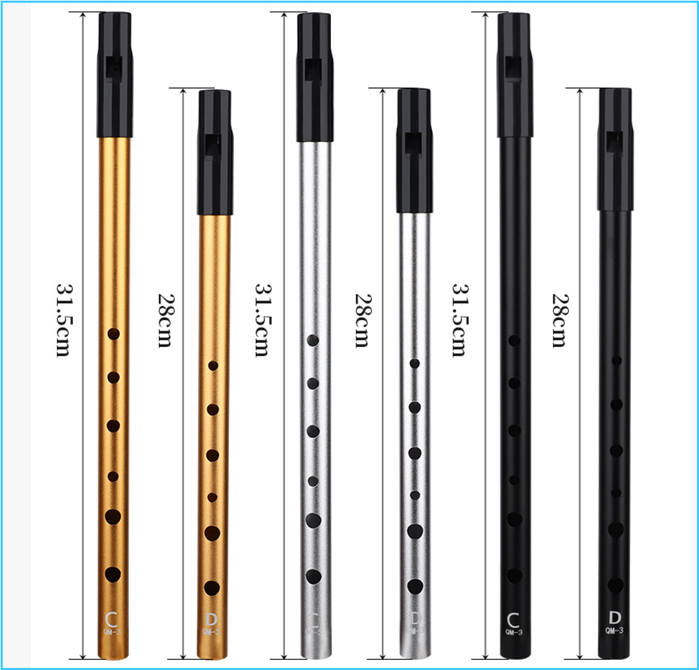Tin Whistle Flute - Flûte irlandaise authentique en laiton, clé