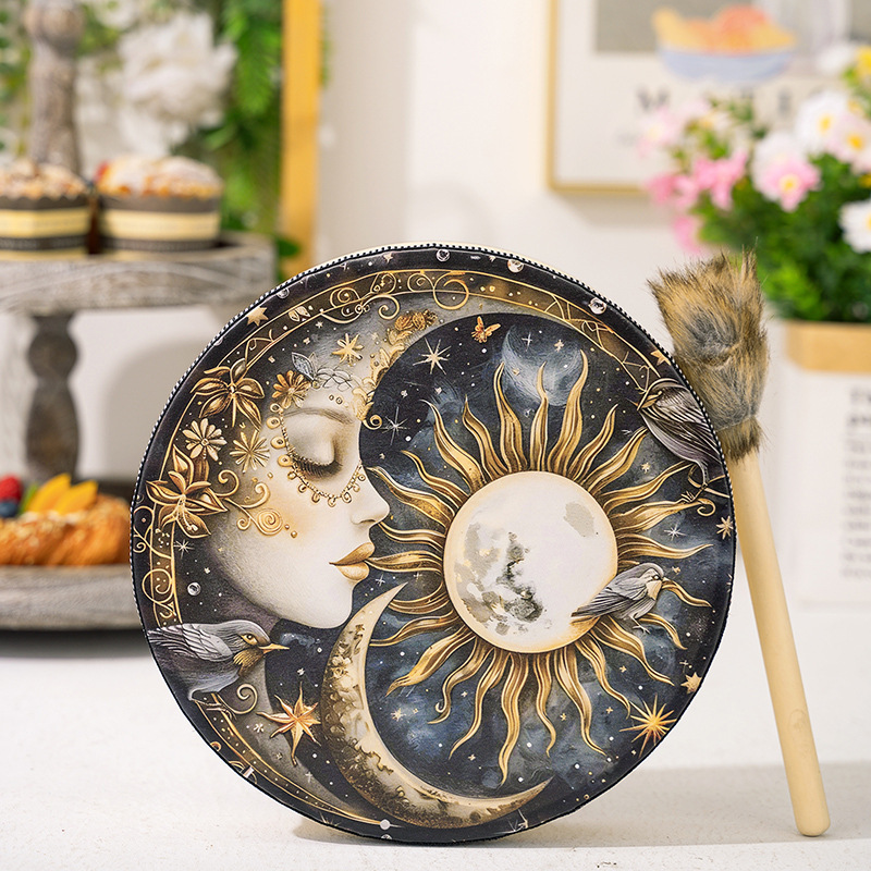 Musical Instrument Painting - Tambour de musique égyptienne, belle peinture,