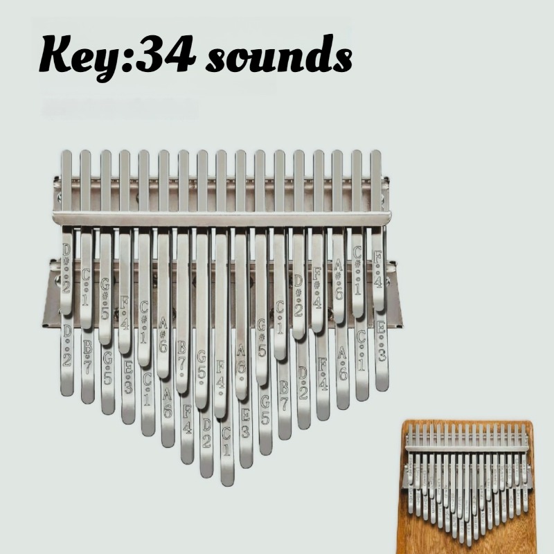 Musical Instrument Qin - Accessoires Kalimba en métal à 34