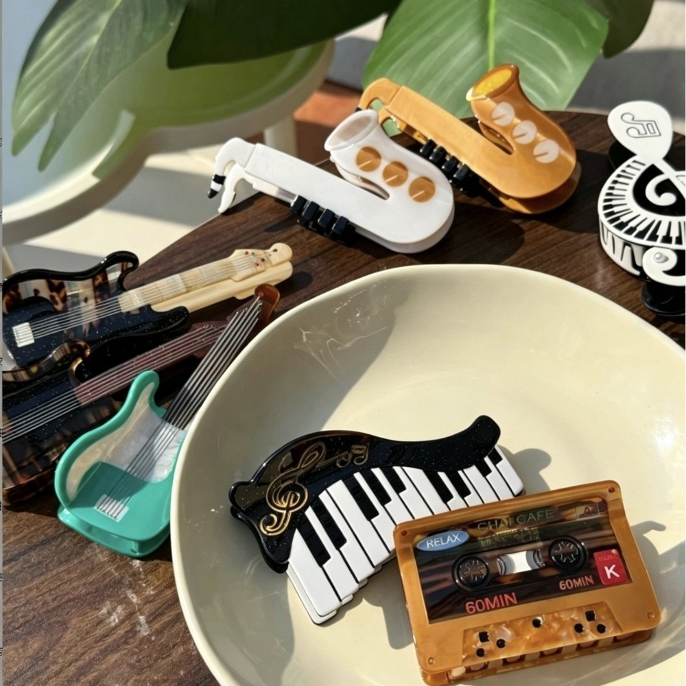 Musical Instrument Video - Nouvelle pince à cheveux en acétate