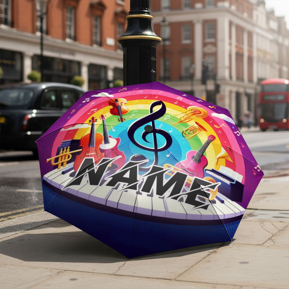 Musical Instrument With Name - Parapluie personnalisé avec nom, parapluie sur