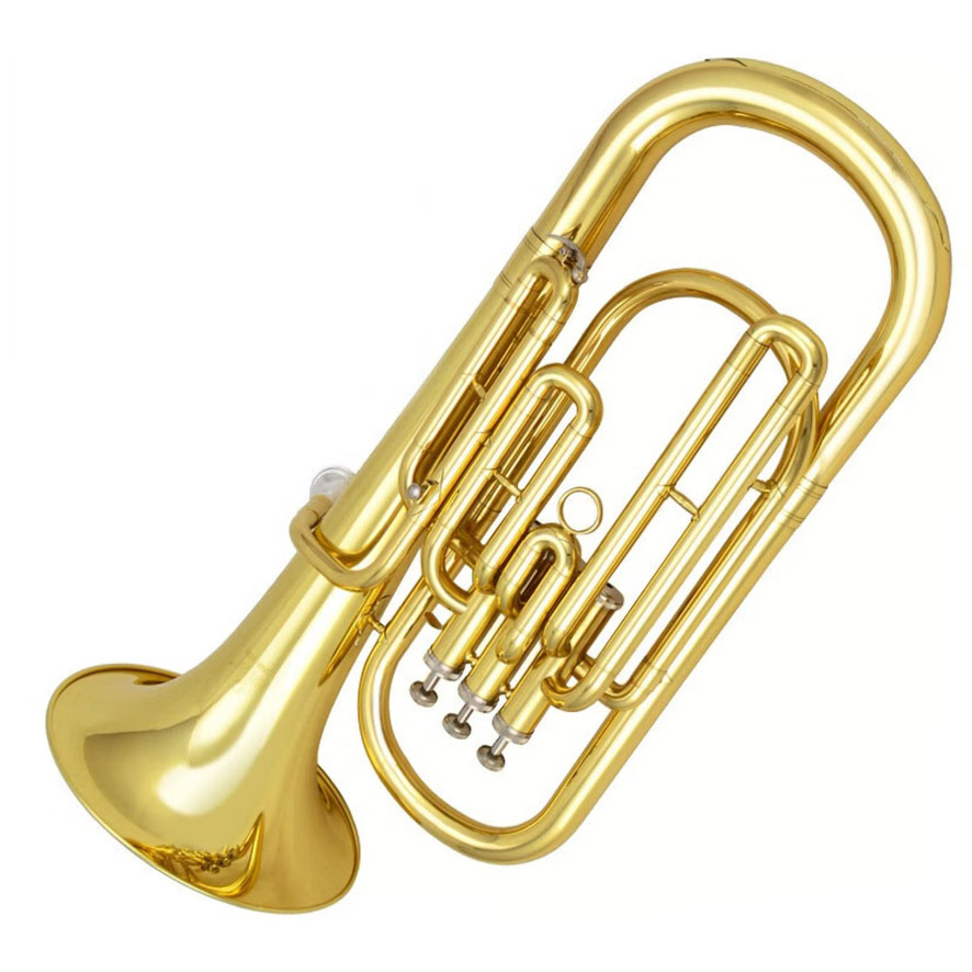 Musical Instrument Euphonium - Euphonium en Sib laqué or, 3+1