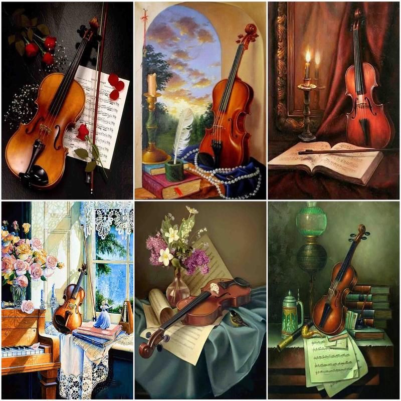 Musical Instrument In Drawing - Peinture par numéros : dessin de