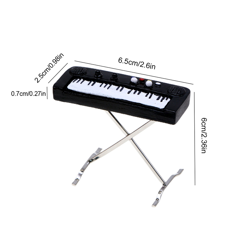 Musical Instrument Keyboard - 1:12 maison de poupée Miniature clavier