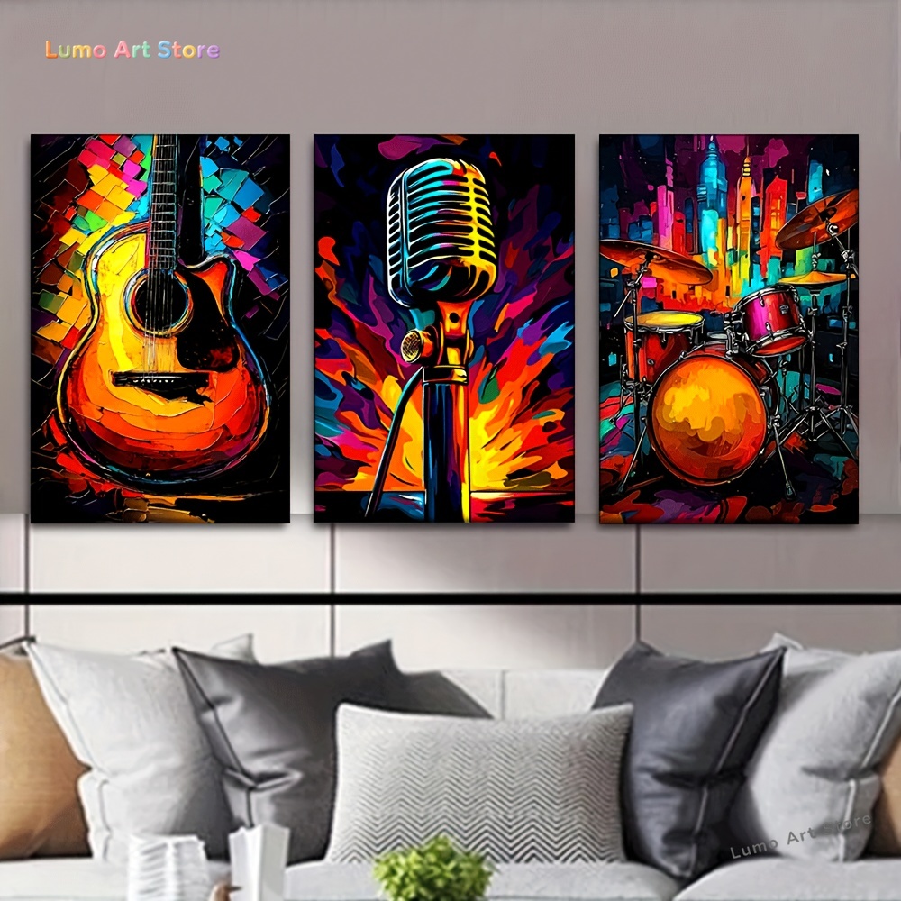 2D 3 pièces/ensemble, Peinture - Musical Instrument In Drawing avis et prix