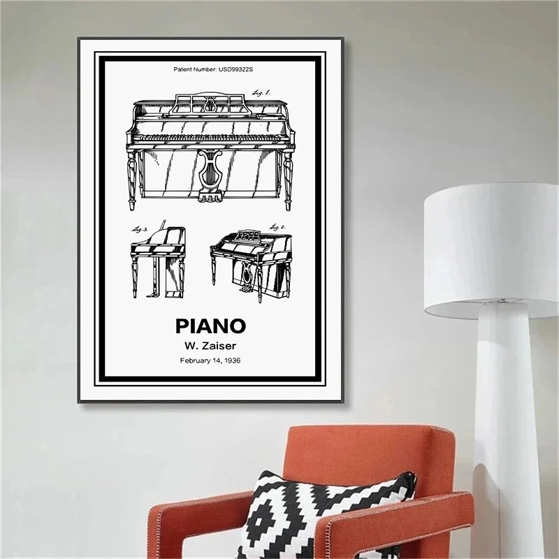 Affiches sur toile de brevets  - Musical Instrument Video avis et prix