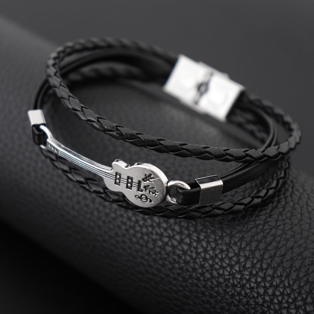 Bracelet en cuir unique classi - Musical Instrument All avis et prix